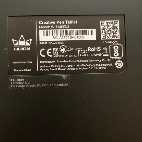 Huion WH1409 V2 Wireless Graphics Drawing Tablet Battery Frees Pen Tilt Support - Picture 6 of 16